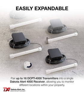 Dakota Alert CR123 battery life reduces maintenance with year-long power.