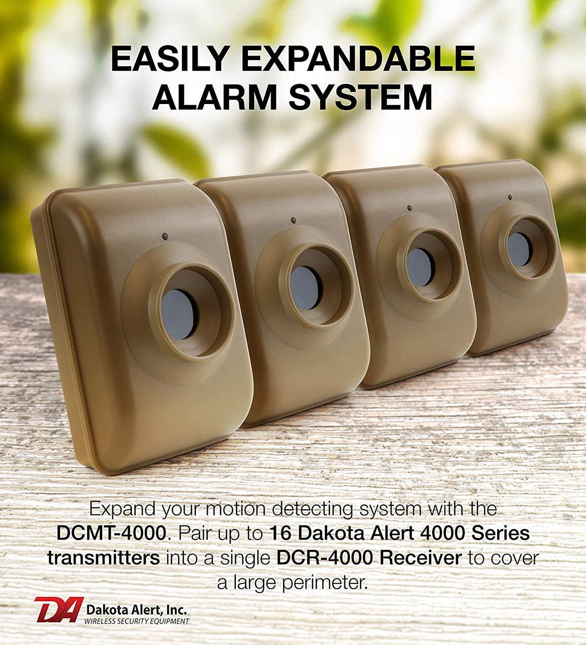 Dakota Alert DCMA-4000 battery-powered sensor runs long between replacements.
