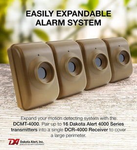 Dakota Alert DCMA-4000 battery-powered sensor runs long between replacements.