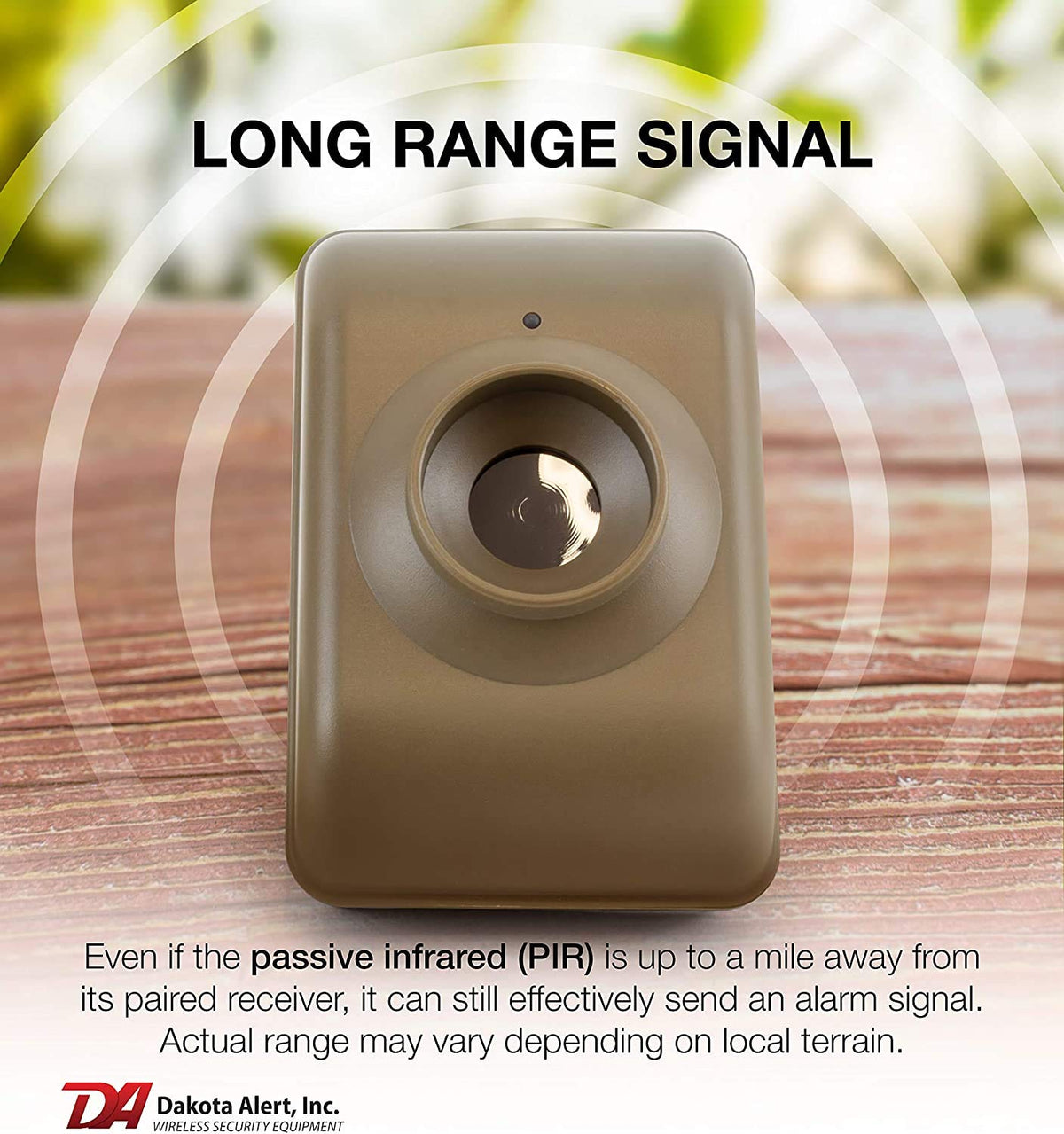 Dakota Alert DCMA-4000 one-mile range enables distant monitoring for large properties.
