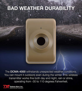Dakota Alert DCMA-4000 outdoor deployment supports driveways and yards.
