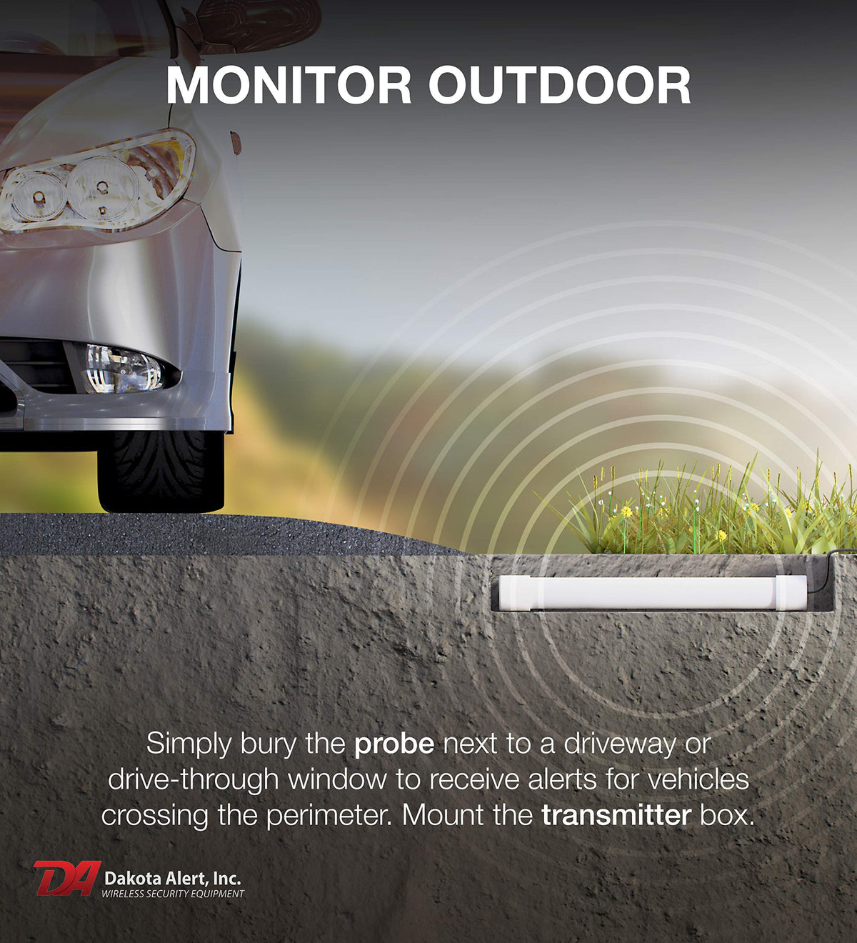 Dakota Alert DCPT-4000 long-range wireless connection improves coverage.