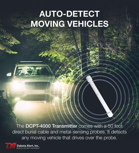 Dakota Alert DCPT-4000 buried cable probe setup for versatile installation.