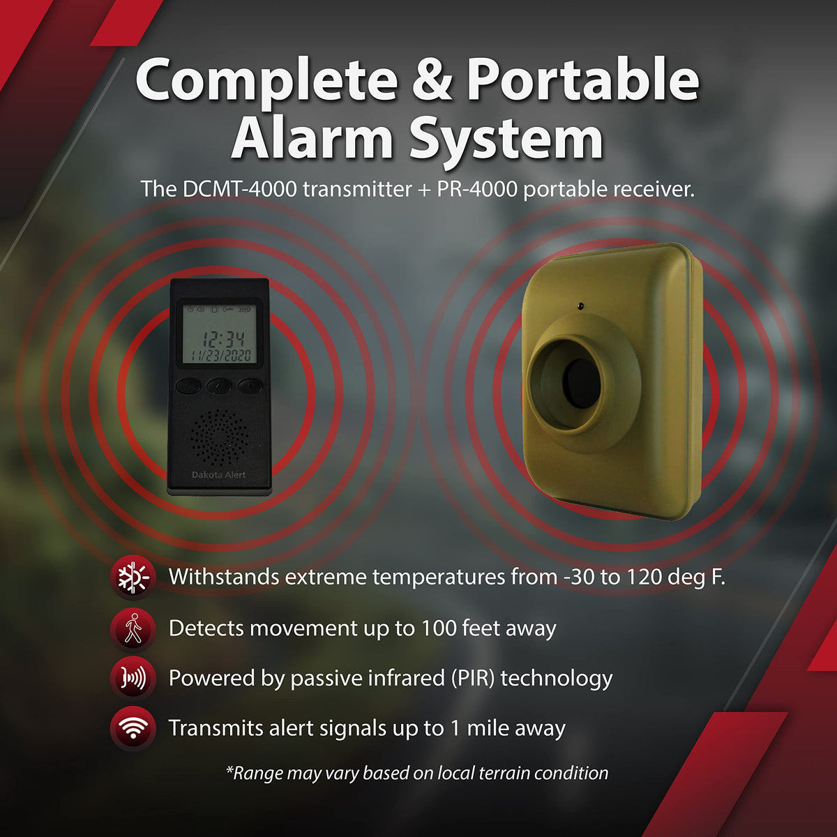 Dakota Alert MTPR-4000 one mile range demonstrates extended perimeter coverage