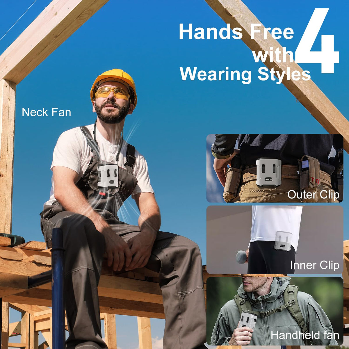 dalicode hanging around neck with lanyard for comfortable hands-free cooling while active