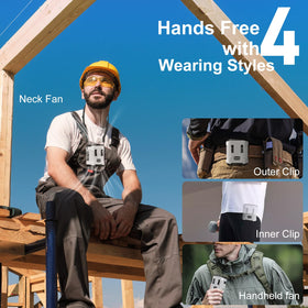 dalicode hanging around neck with lanyard for comfortable hands-free cooling while active