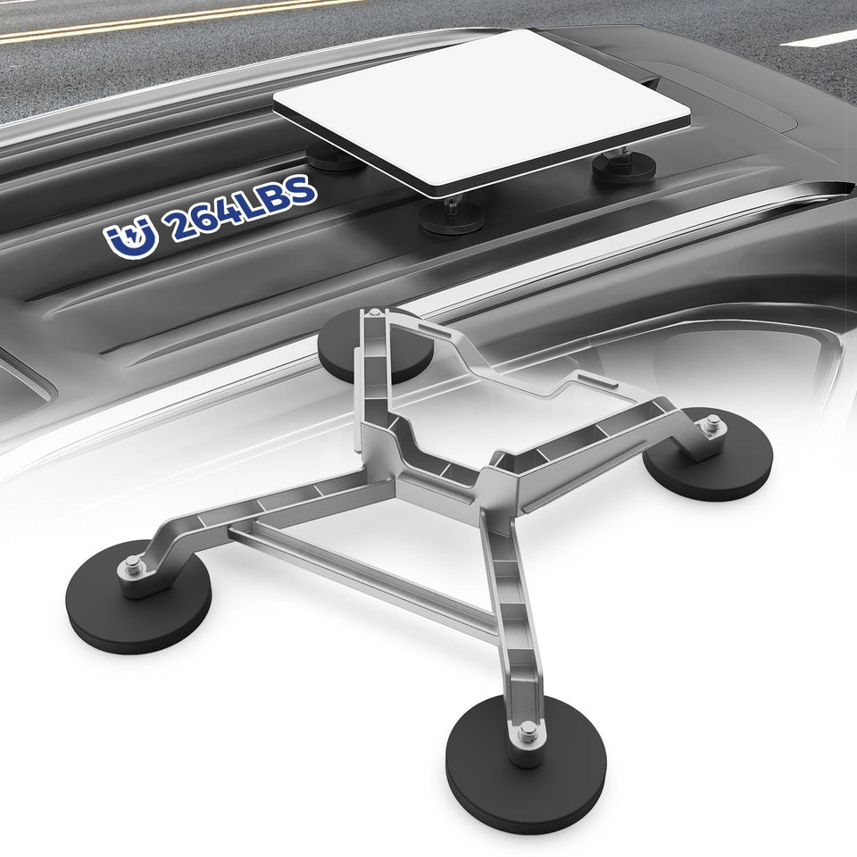 DALINDA magnetic mount for Starlink Mini full assembly secures your dish on iron surfaces for mobile use.