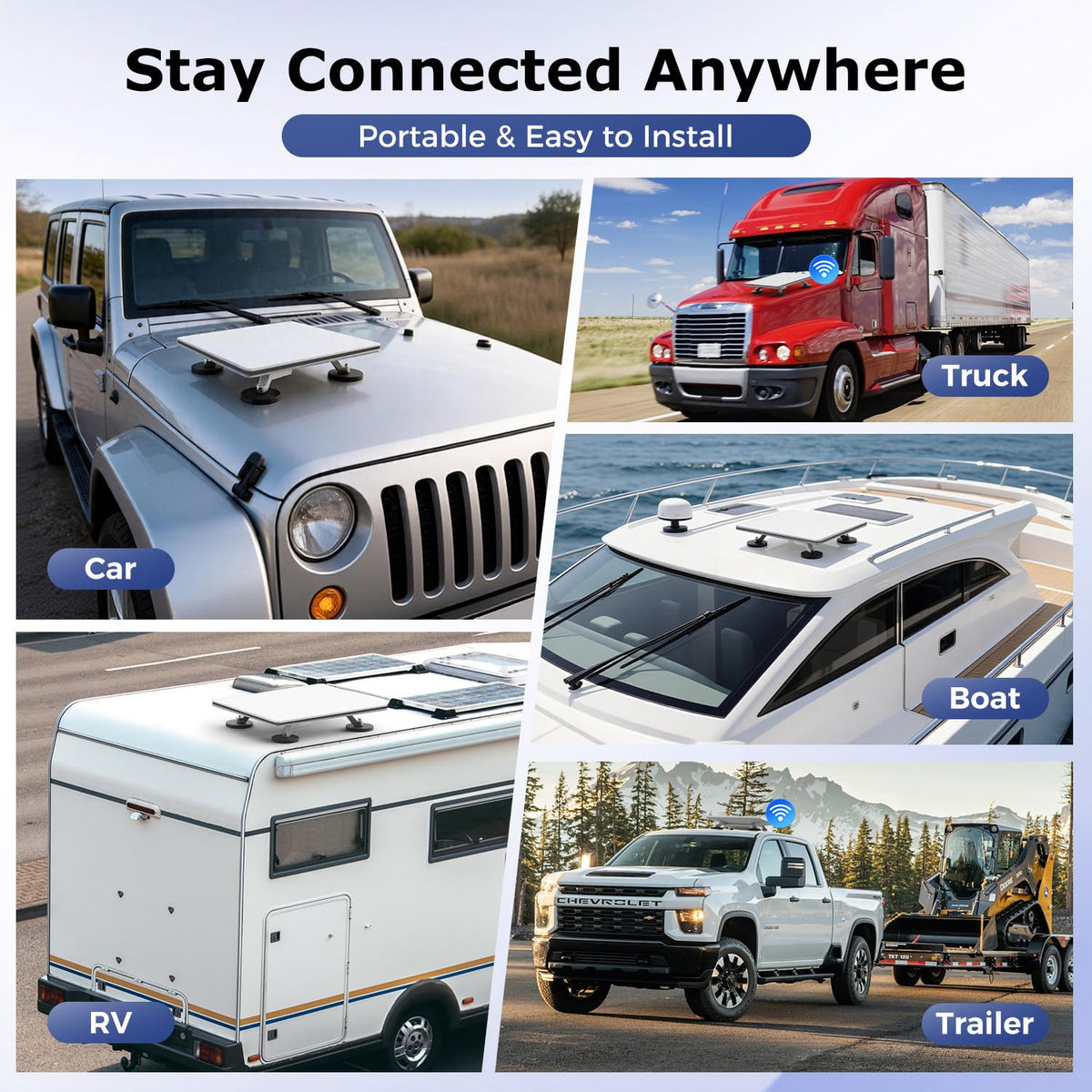 DALINDA Starlink Mini compatibility suits cars, RVs, boats, and more.
