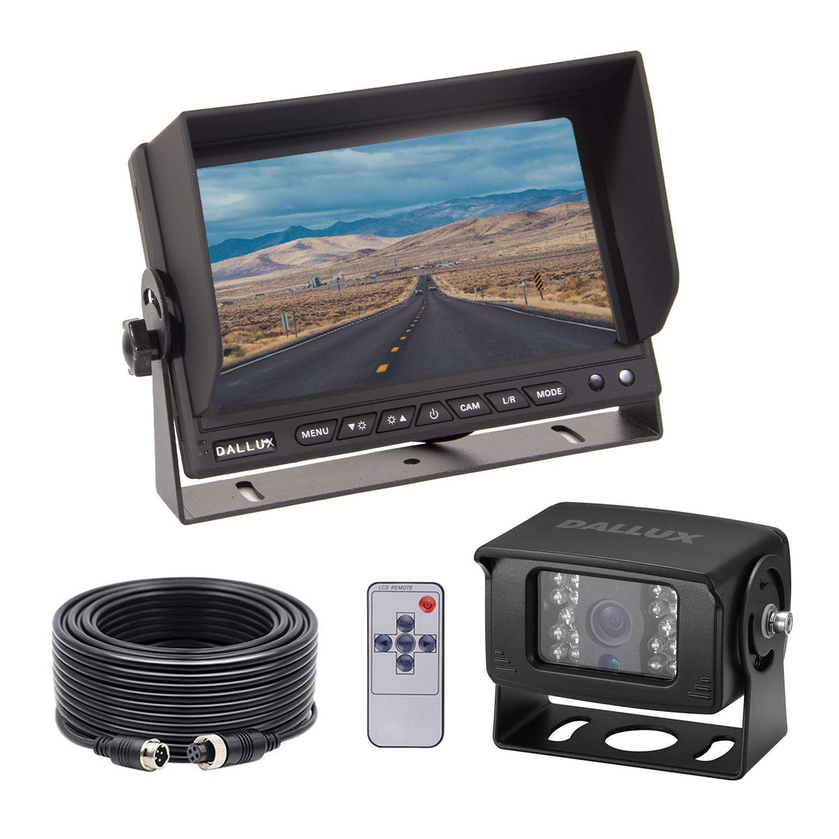 DALLUX backup camera 130-degree wide view for trucks and buses