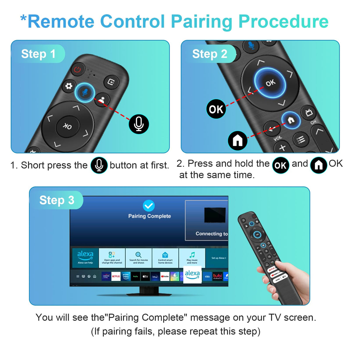 Daloben RC813 easy pairing with TCL TV in seconds