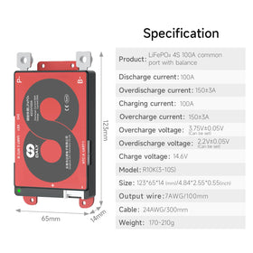 DALY BMS 4S-12V CAN bus communication for compatible inverter setups and data sharing.