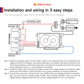DALY 4S 12V kit packaging includes everything needed for quick setup.