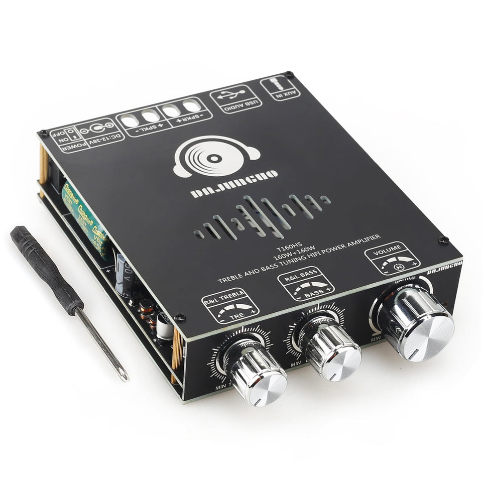 DAMGOO T160HS front panel showing connectors and controls, clear layout for easy setup