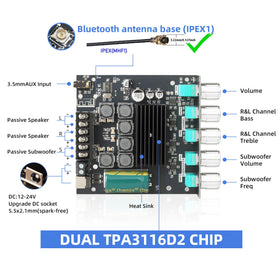 DAMGOO ZK-TB21 side ports highlighting 12-24V power input and versatile connectivity.