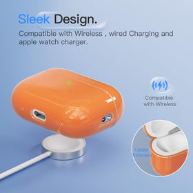 DamonLight AirPods Pro 3 case in orange adds vibrant, easy-to-find style.