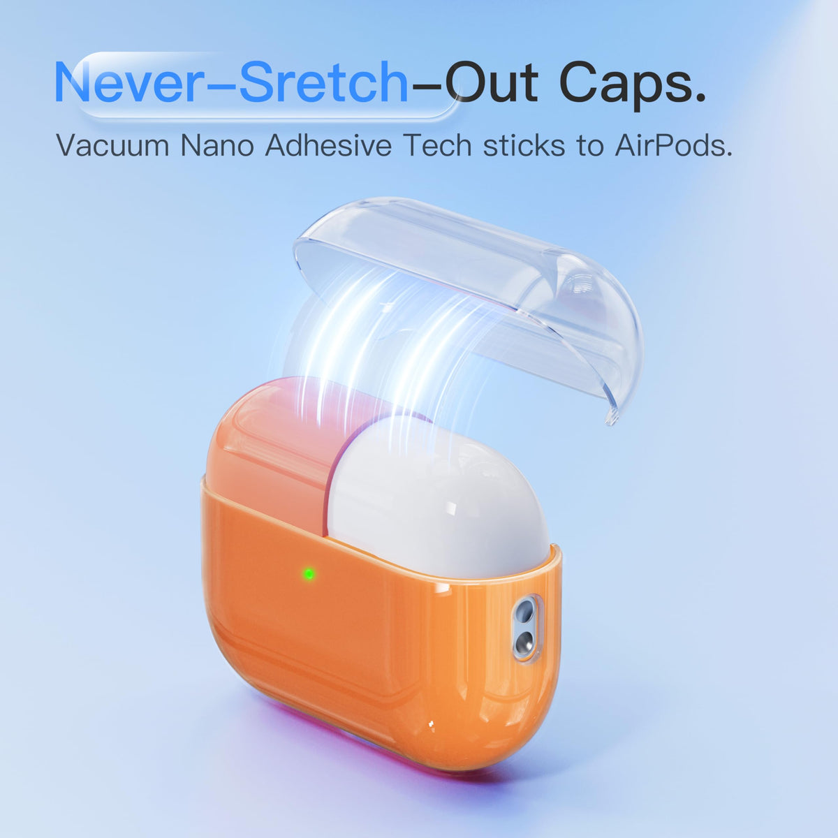 DamonLight AirPods Pro 3 case uses semi-hard silicone for durable, soft-touch protection.