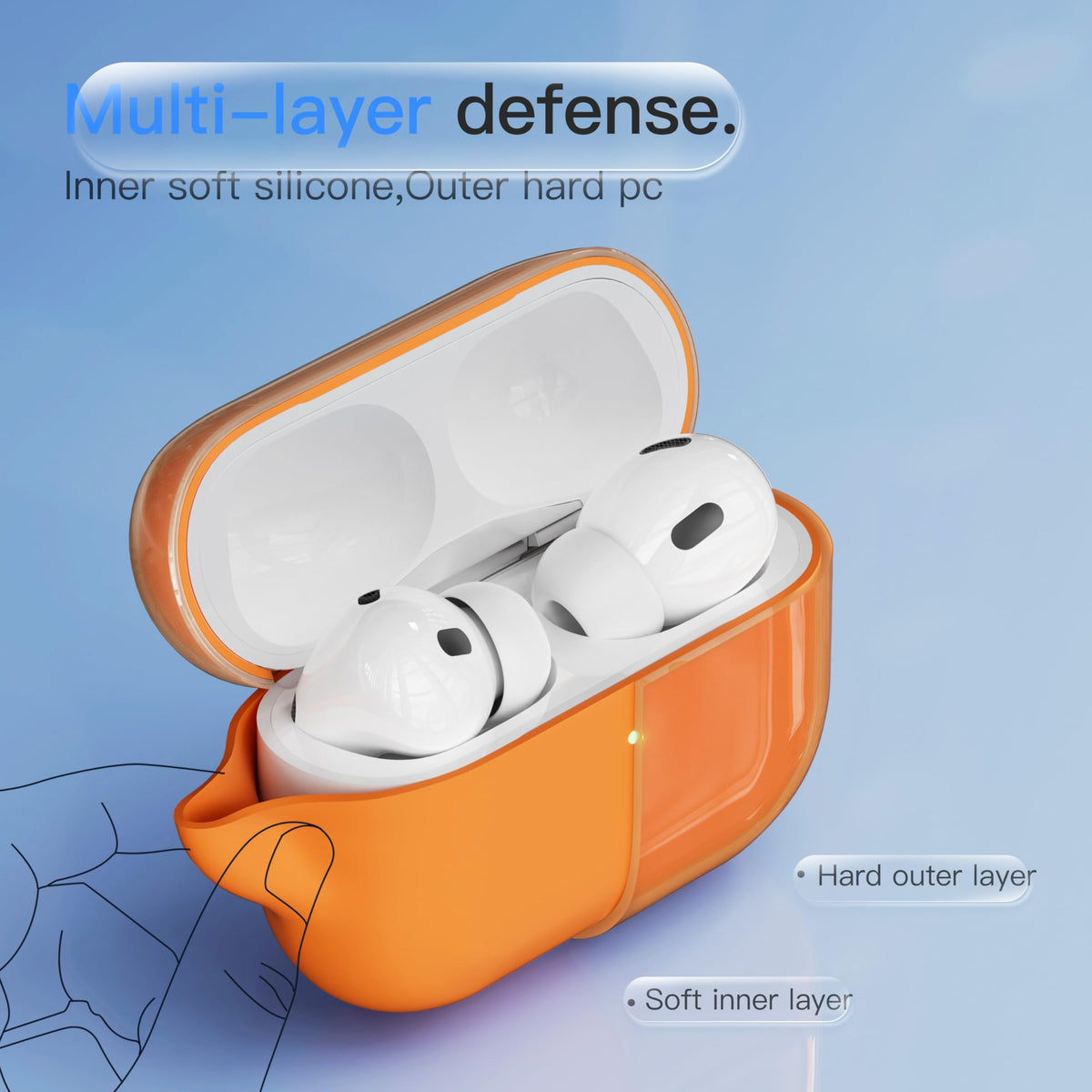 DamonLight AirPods Pro 3 case offers shock-proof protection against drops.