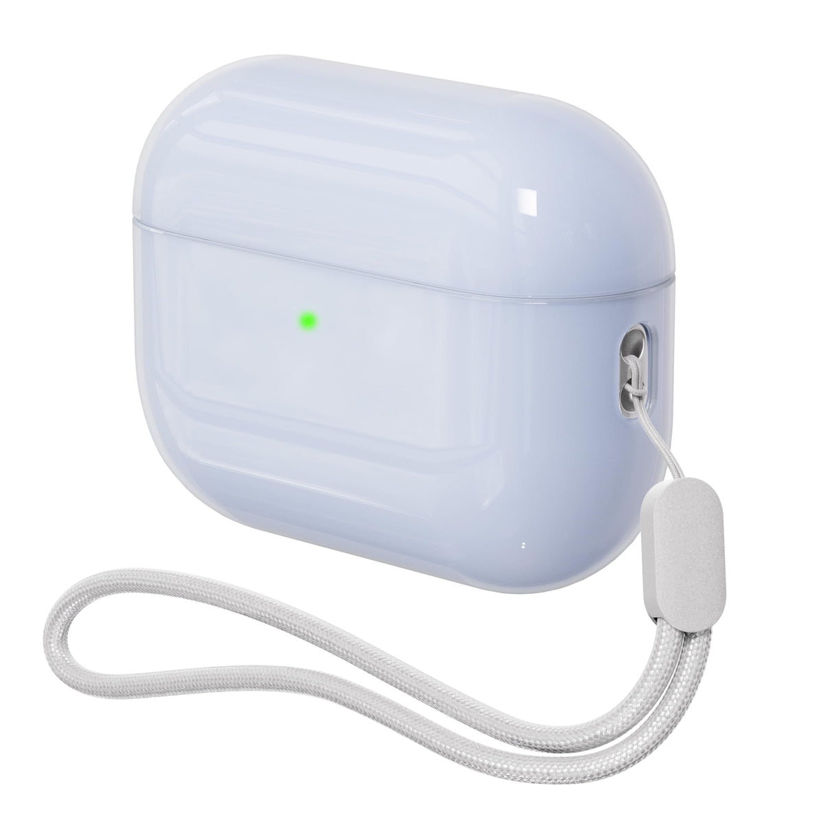 DamonLight AirPods Pro 3 ice blue case, front view, secure daily protection.