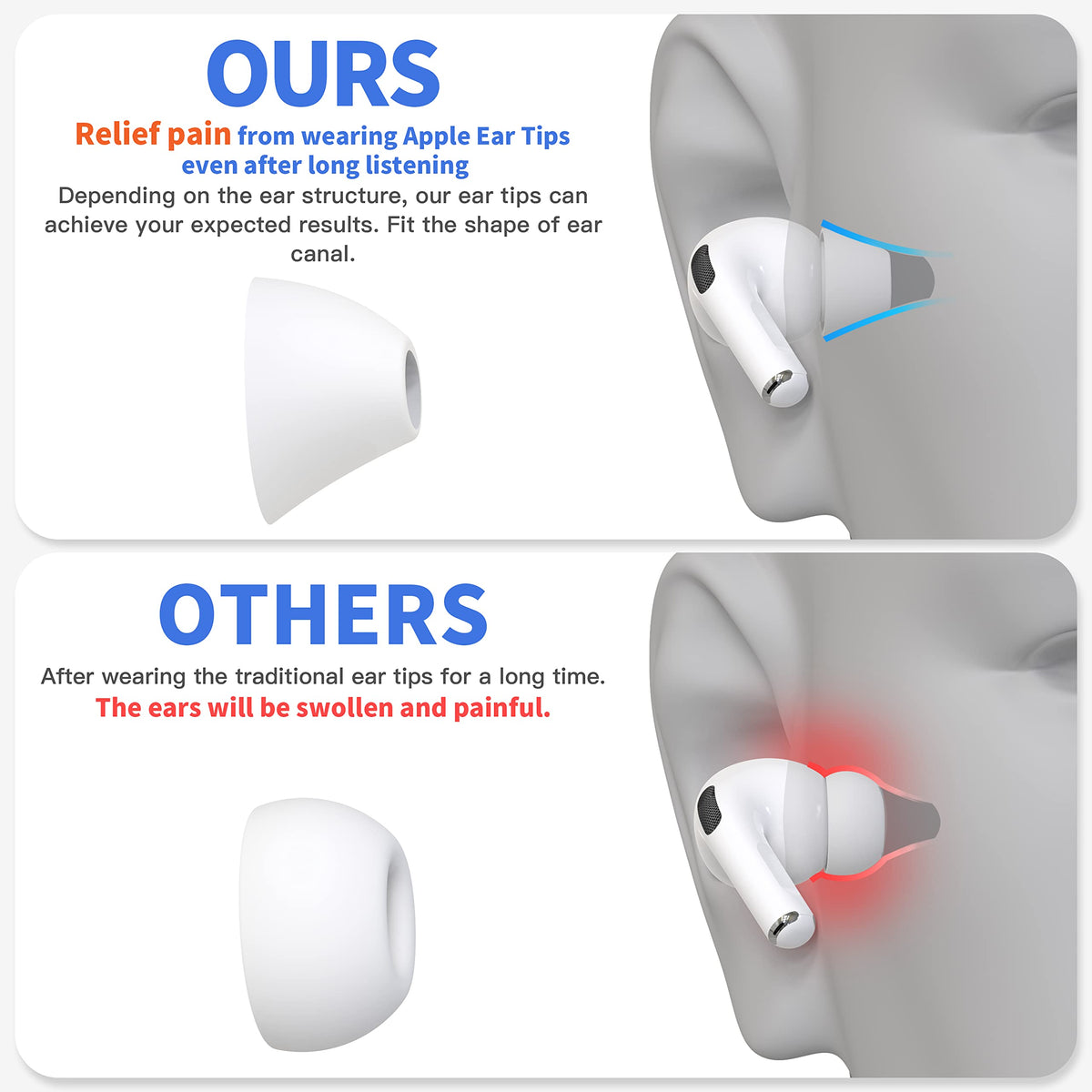 DamonLight AirPods Pro ear tips noise guard and dust screen close-up.