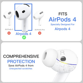 DamonLight AirPods 4 ear tips with storage pouch for portability