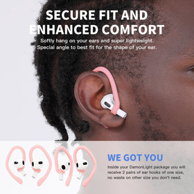DamonLight ear-hooks in soft silicone deliver lasting comfort for daily use.
