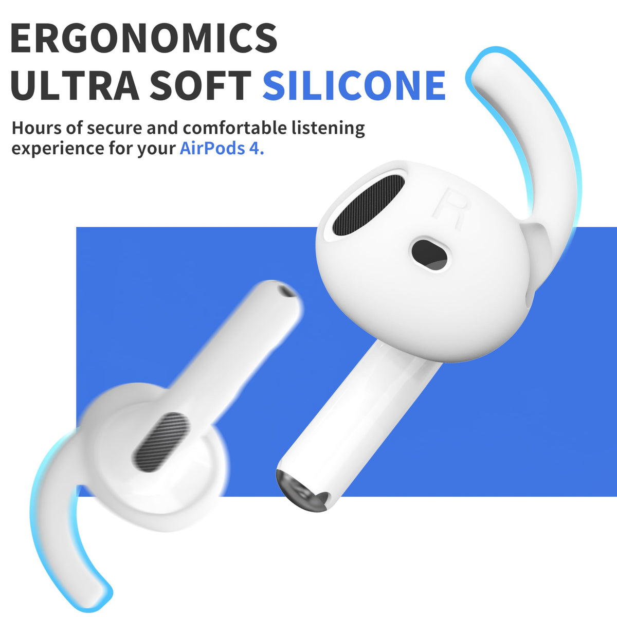 DamonLight ear hooks worn during running demonstrating stable fit benefit