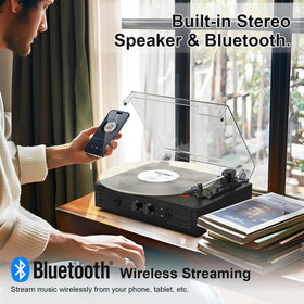 DANFI AUDIO DF 3-speed turntable supports 7, 10, and 12-inch records