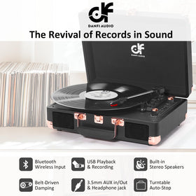 DANFI AUDIO DF 3-speed turntable suitable for 7, 10, 12 inch records