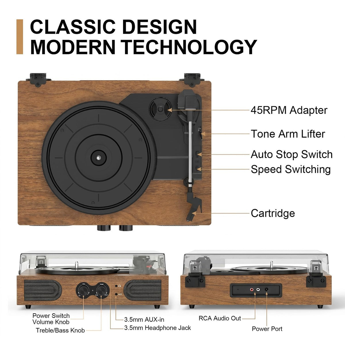 DANFI AUDIO DF belt-drive turntable delivers smoother playback with reduced vibration