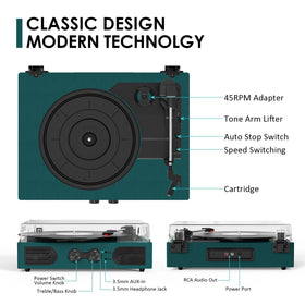 DANFI AUDIO DF belt-drive turntable minimizes vibration for smooth playback