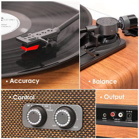 DANFI AUDIO DF close-up of tonearm and adjustable counterweight enabling precise tracking for clearer sound