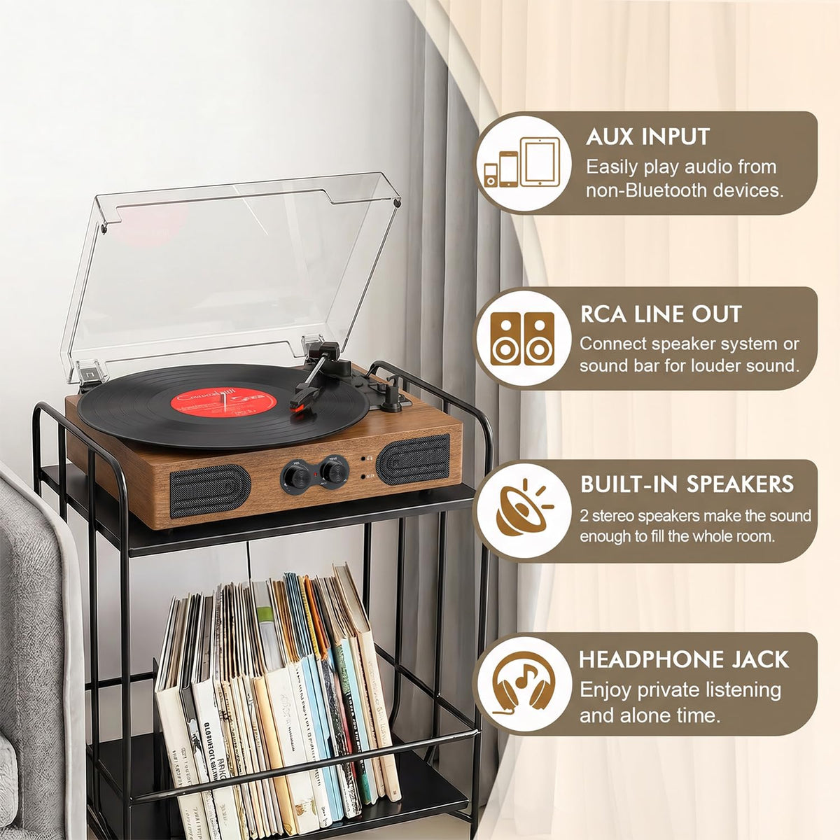 DANFI AUDIO DF compact design fits dorms, bedrooms, and studios