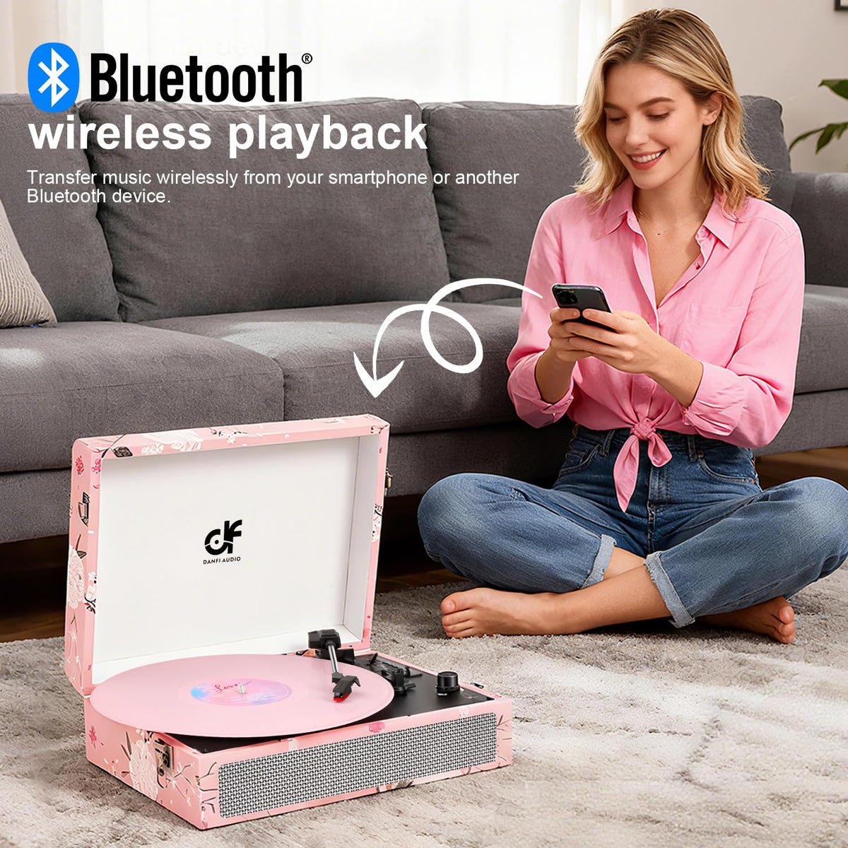 DANFI AUDIO DF dual built-in speakers deliver rich stereo sound