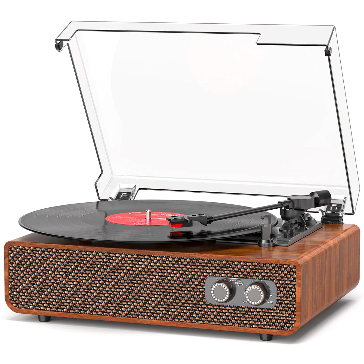 DANFI AUDIO DF front view showing light wood finish and elegant retro styling benefit: stylish centerpiece