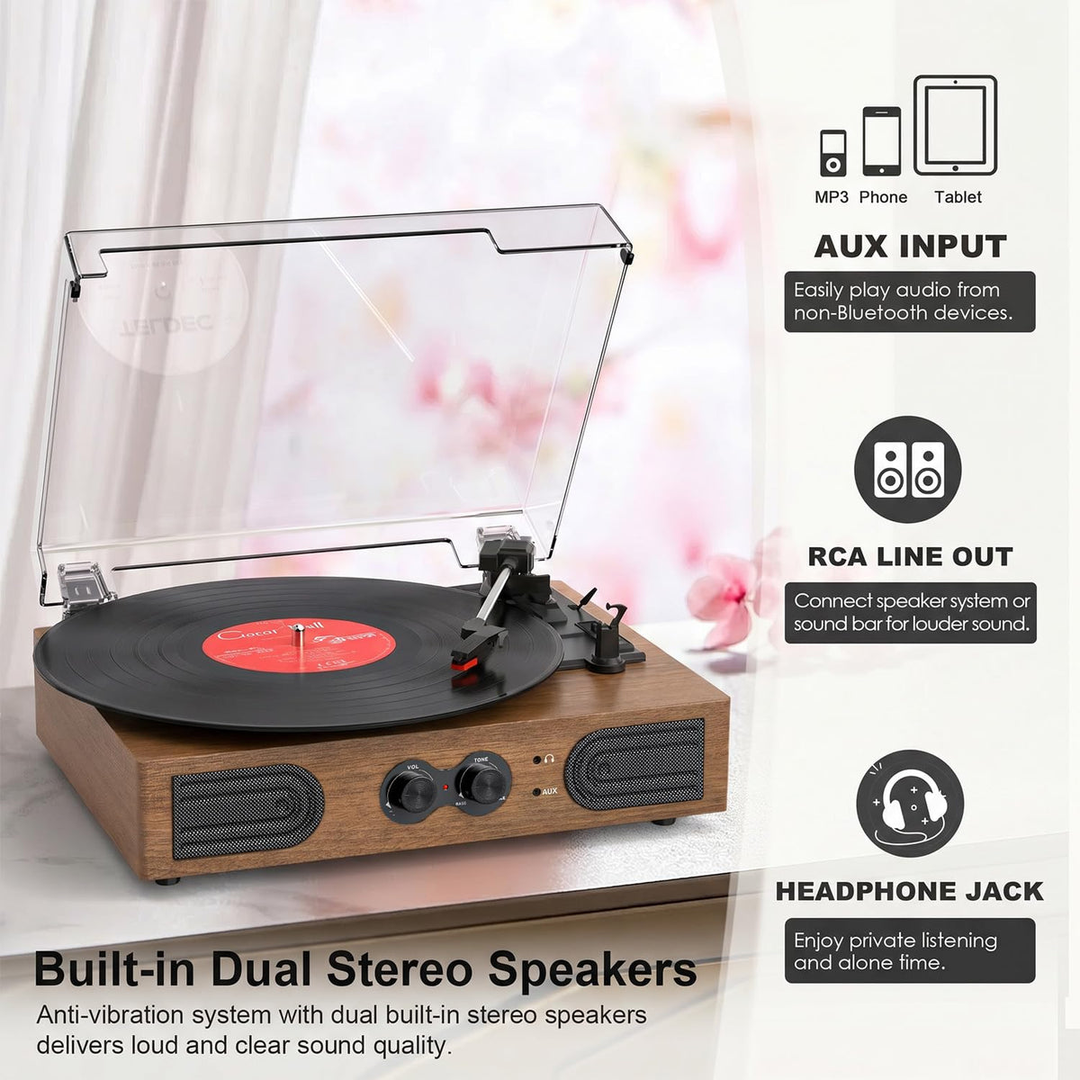 DANFI AUDIO DF headphone jack for private listening sessions