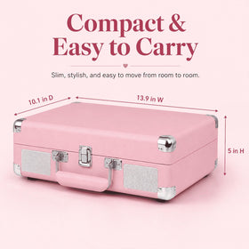 DANFI AUDIO DF pink built-in speakers offer instant, self-contained sound.