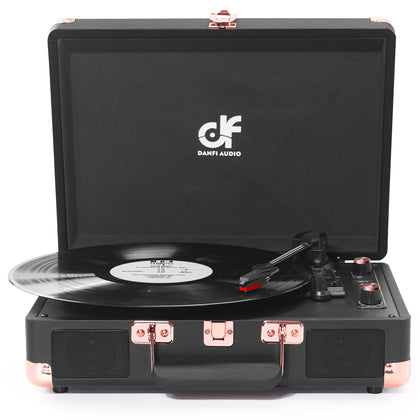 DANFI AUDIO DF record player with built-in speakers for room-filling sound