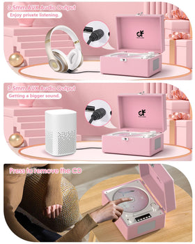 DANFI AUDIO DF top with CD tray open demonstrating disc playback convenience