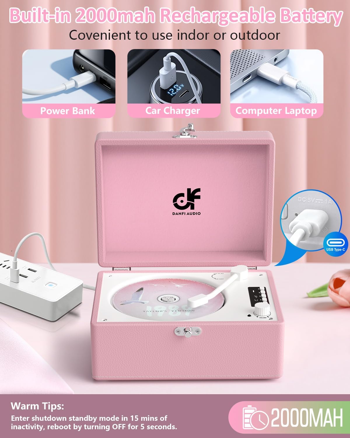 DANFI AUDIO DF USB and AUX ports showing versatile connectivity advantages