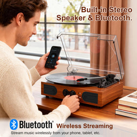 DANFI AUDIO DF side view showing compact dorm-ready wood cabinet