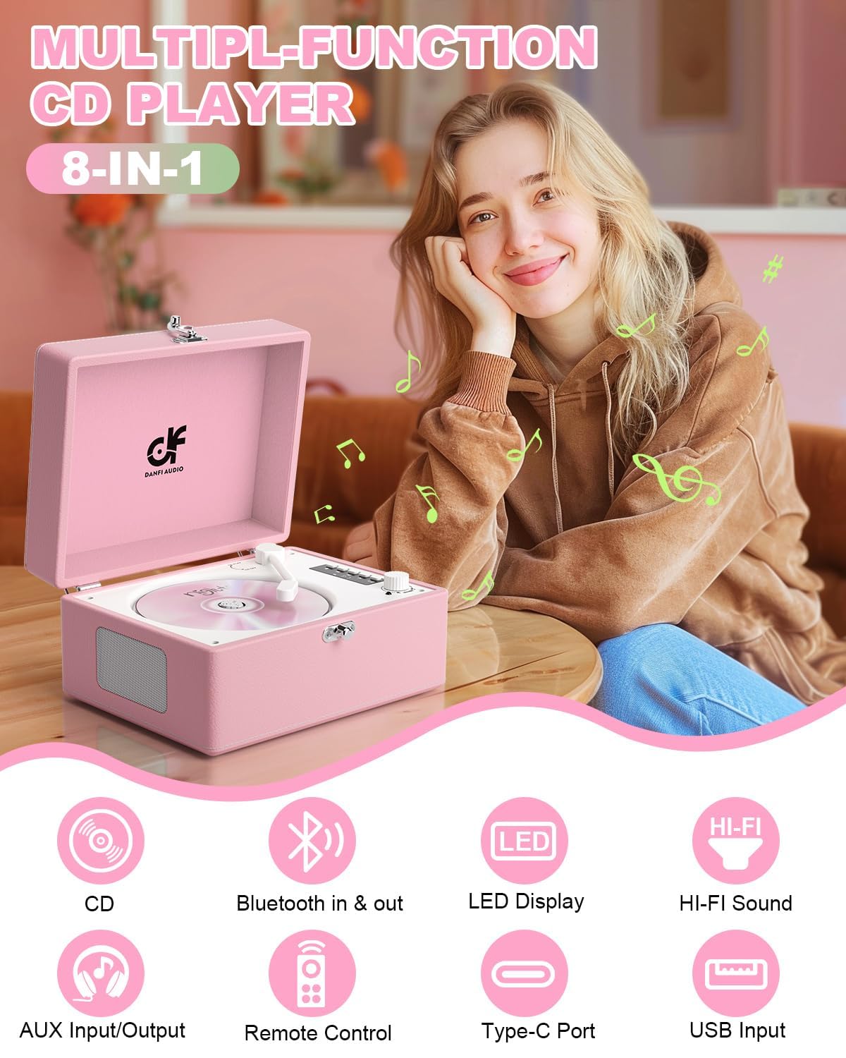 DANFI AUDIO DF on bedroom shelf as décor offering stylish home ambience