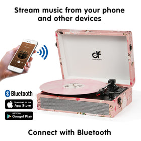 DANFI DF turntable built in stereo speakers for room filling sound