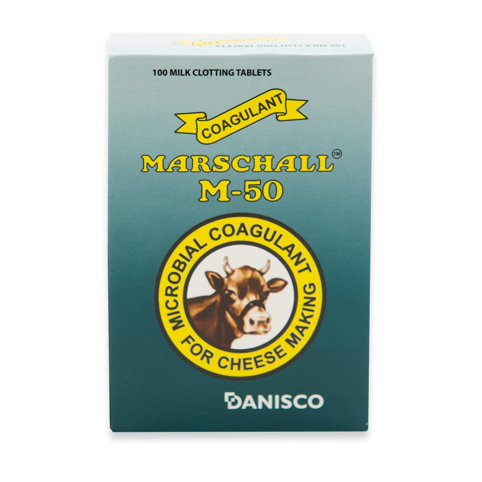 Danisco Marschall rennet tablet, quartered for easy cheesemaking and precise curd formation