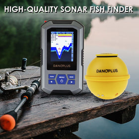 DANOPLUS fish alarm on screen indicates passing fish and size.