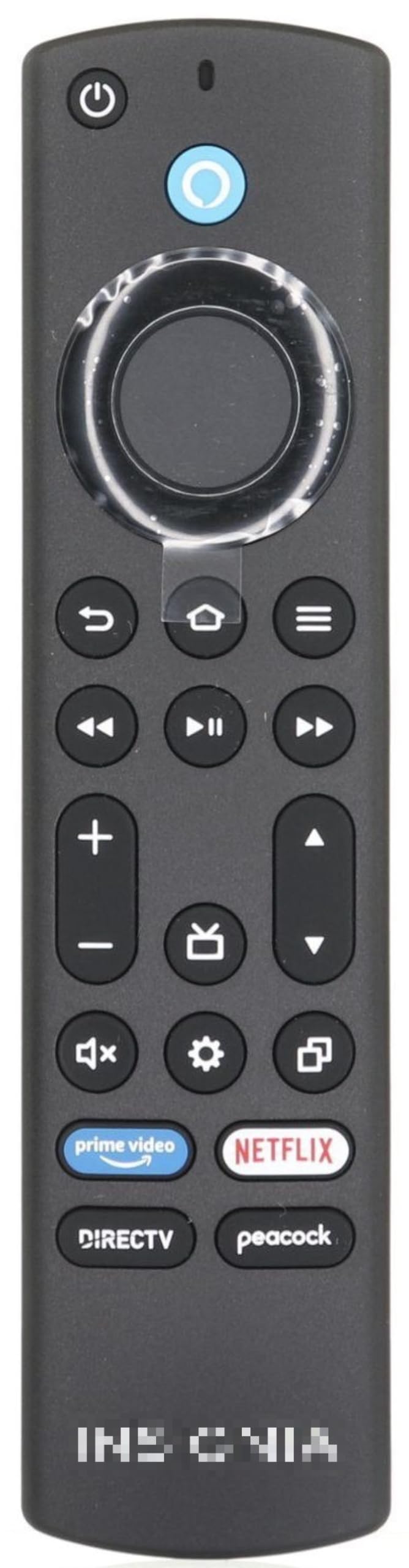 Dan's Originals NS-RCFNA-21 Rev F remote front view for Fire TV control