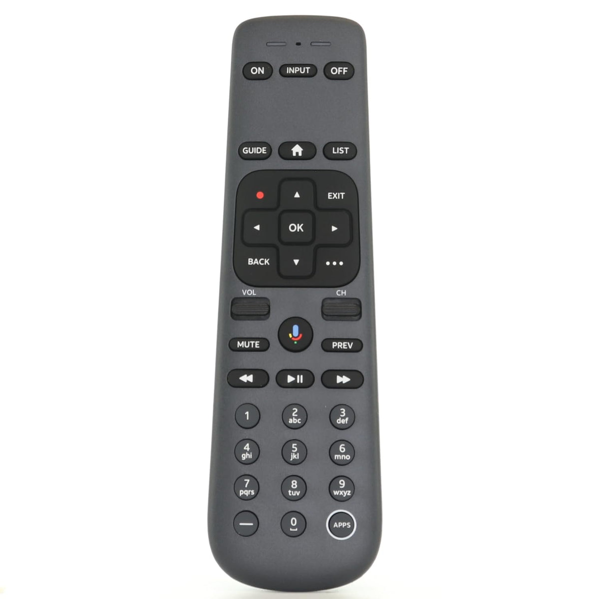 Dan's Originals front view remote showing buttons and layout for easy control