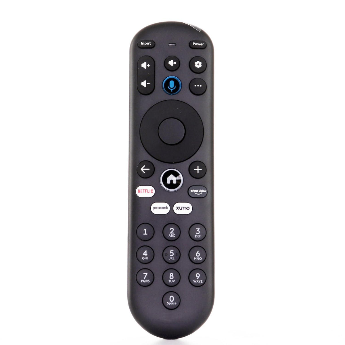 Dans Originals XiOne remote with voice control for fast content search.