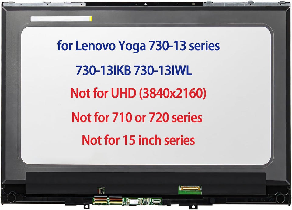 daplinno Lenovo Yoga 730-13 screen assembly, 13.3-inch display, ready for replacement.