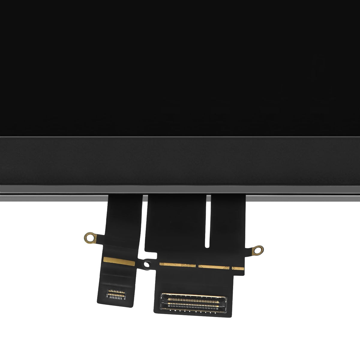 Screen test setup showing LED backlight and color verification.