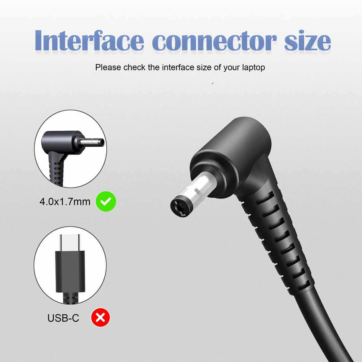 DAPTLA 65W Lenovo IdeaPad adapter with power cord included.